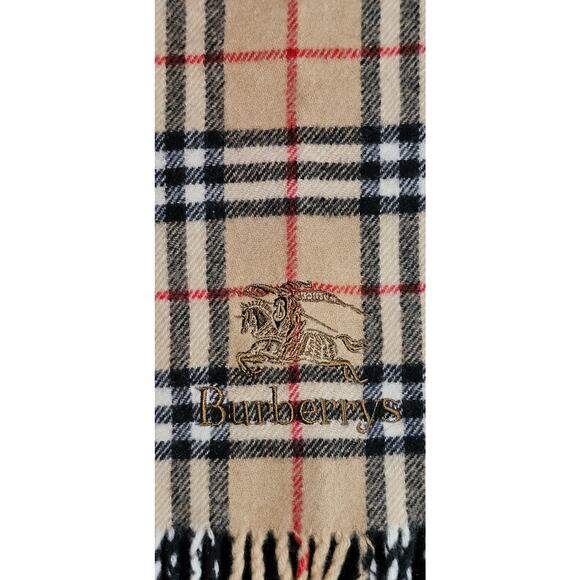 BURBERRYs of London 100% New Wool BEIGE Shawl Nova Check - Picture 6 of 11